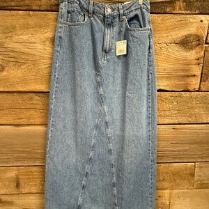 NWT Mango MNG maxi denim skirt, Med